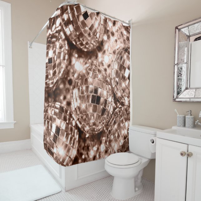 Disco Balls Glam 17 Shower Curtain (In Situ)