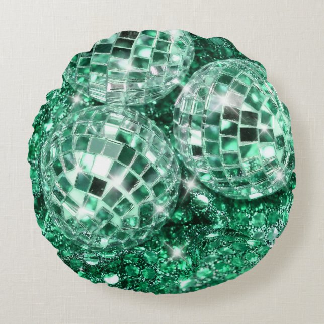Disco Balls Glam #9 #retro #wall #art Round Cushion (Front)