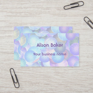 Disco balls in pastel rainbow colours - 3D optics Business Card