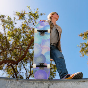 Disco balls in pastel rainbow colours - 3D optics  Skateboard