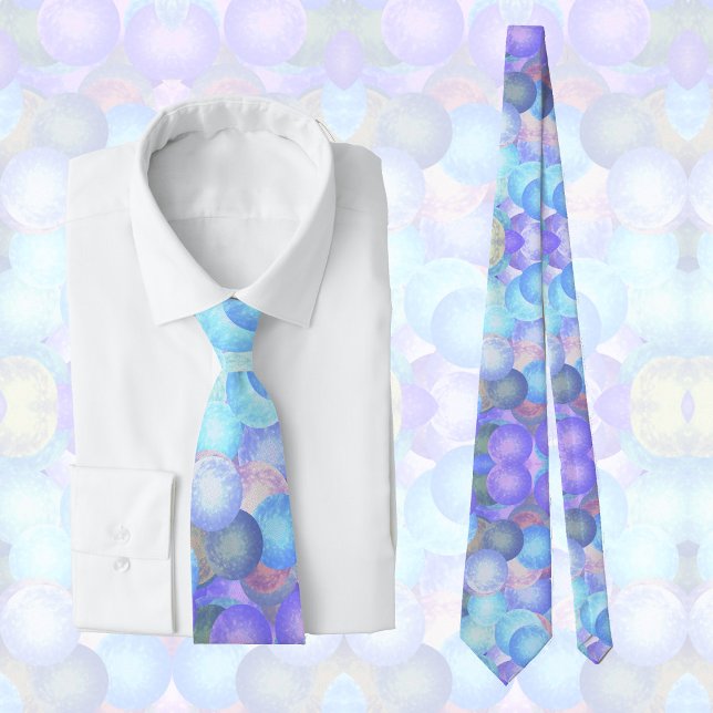 Disco balls in pastel rainbow colours - 3D optics  Tie (Creator Uploaded)