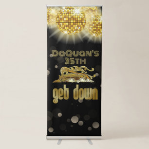 Disco Banner, Disco Party, Disco Backdrop Retractable Banner