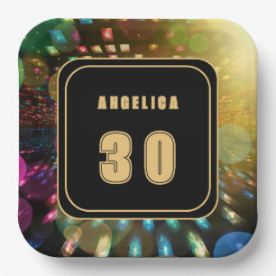 Disco Birthday Paper Plate