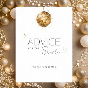 Disco Bridal Shower Advice For The Bride Poster