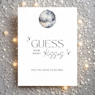 Disco Bridal Shower How Many Kisses Poster