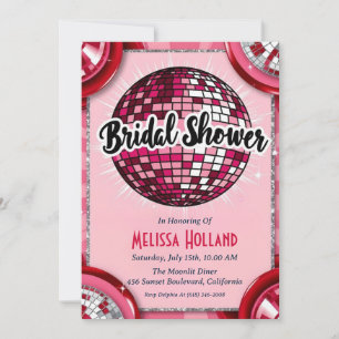 disco bridal shower invitation