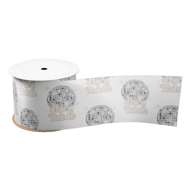 Disco Bride Retro Disco Ball Bridal Shower  Satin Ribbon (Spool)