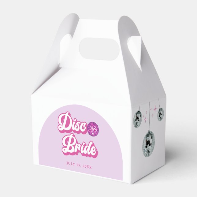 Disco Bride Retro Pastel Groove Bachelorette Favour Box (Front Side)