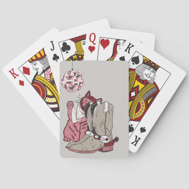 Disco Cat Playing Cards (Back)