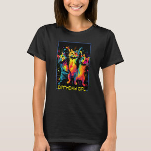 Disco Cats Birthday Girl, Purr-fectly Dance-tastic T-Shirt