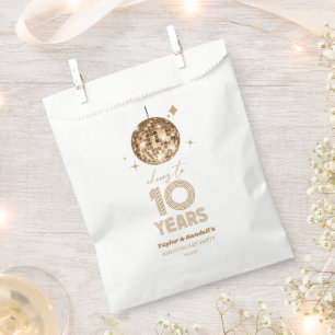 Disco Cheers 10 Years Wedding Anniversary Party Favour Bags