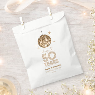 Disco Cheers 50 Years Wedding Anniversary Party Favour Bags