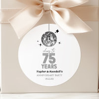 Disco Cheers 75 Years Wedding Anniversary Party