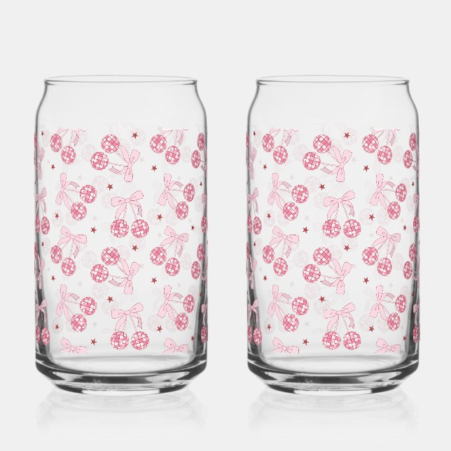 Disco Cherry Drink ware  Can Glass (Front)