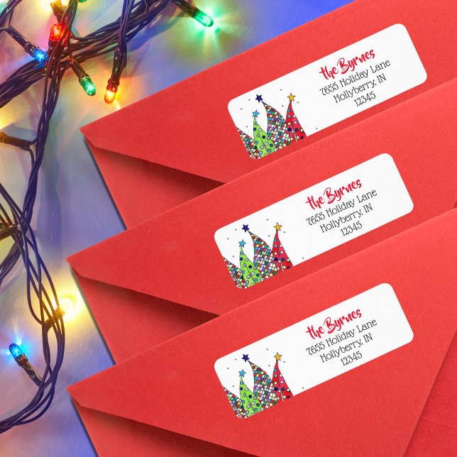 Disco Christmas Trees Return Address (Creator Uploaded)