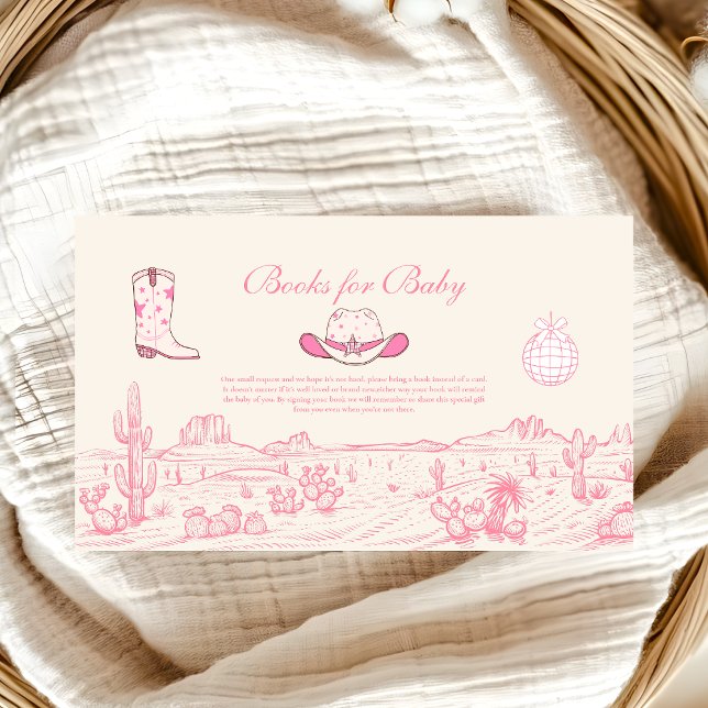 Disco Cowgirl Baby Shower Books for Baby  Enclosure Card (Creator Uploaded)