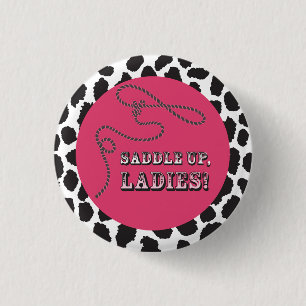 Disco Cowgirl Bachelorette Party 3 Cm Round Badge