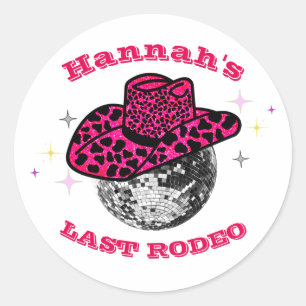 Disco Cowgirl  Bachelorette party  Classic Round Sticker