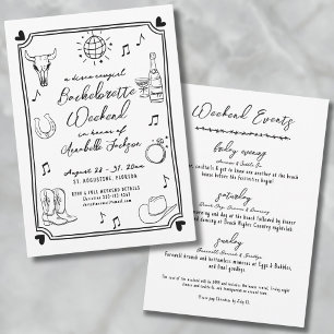 Disco Cowgirl Bachelorette Party Invitation