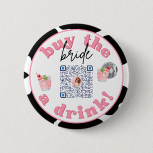 Disco Cowgirl Bachelorette Party Venmo QR Code Pin
