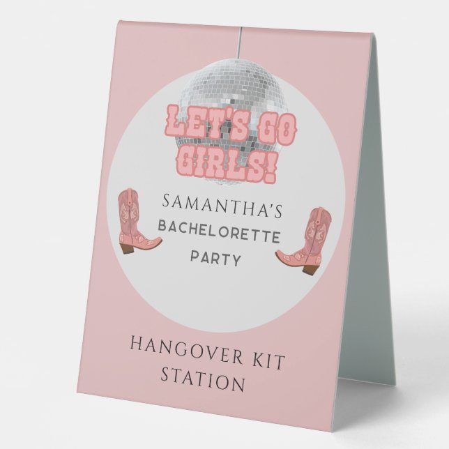 Disco Cowgirl Bachelorette Weekend Hangover Kit (Front)