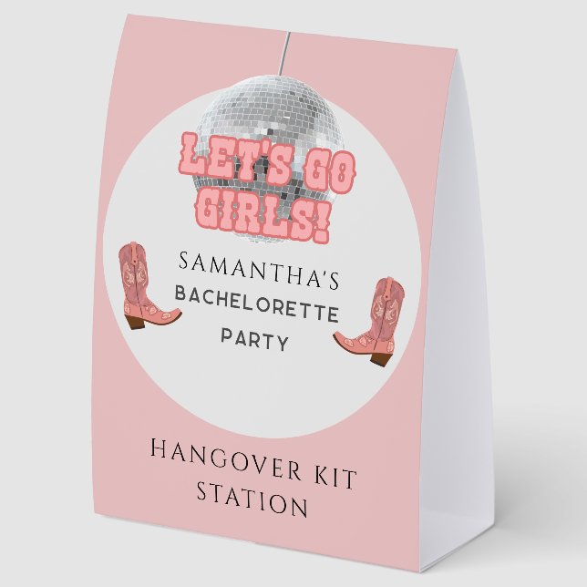 Disco Cowgirl Bachelorette Weekend Hangover Kit (Back)