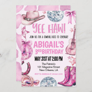 Disco Cowgirl Birthday Invitation