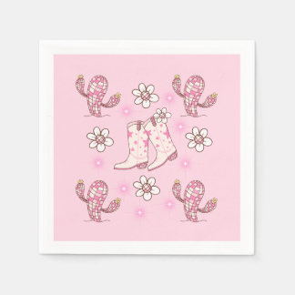 Disco Cowgirl Boot and Cactus Napkin