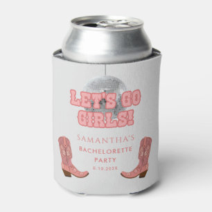 Disco Cowgirl Lets Go Girls Bachelorette Party Can Cooler