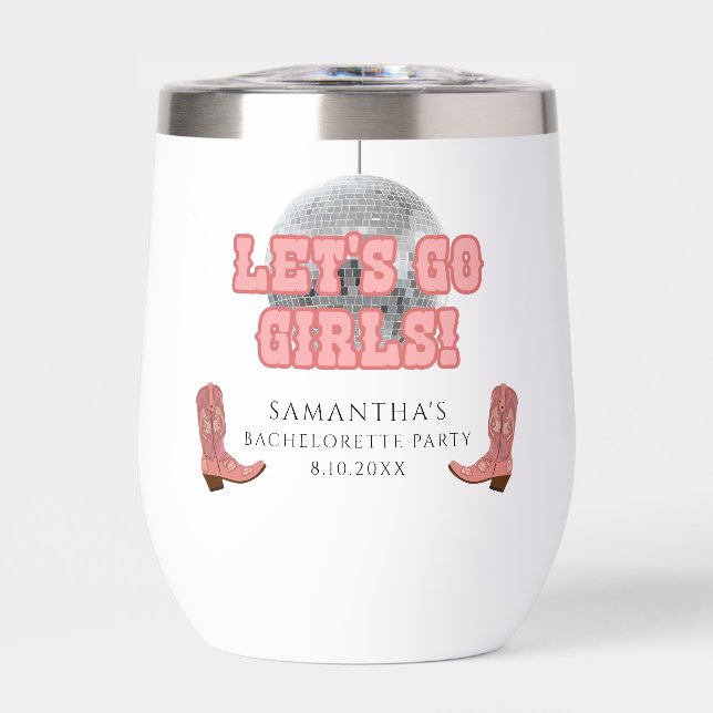 Disco Cowgirl Lets Go Girls Bachelorette Weekend (Front)