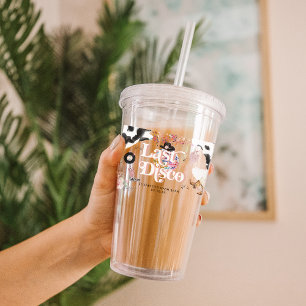 Disco Cowgirl Nashville Pink Rodeo   Bachelorette Acrylic Tumbler