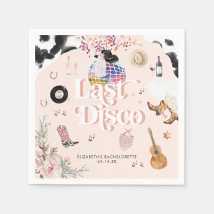 Disco Cowgirl Nashville Pink Rodeo   Bachelorette  Napkin