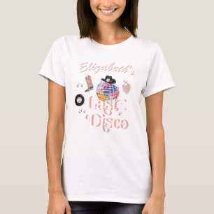 Disco Cowgirl Nashville Pink Rodeo   Bachelorette T-Shirt