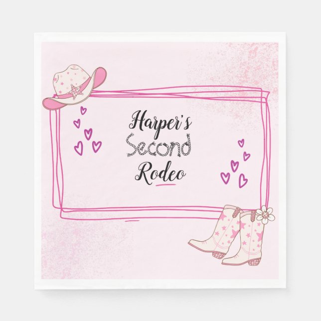 Disco Cowgirl Paper Napkin (Front)