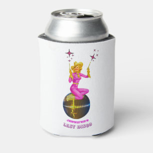 Disco cowgirl Retro Bachelorette Party T-Shirt Can Cooler