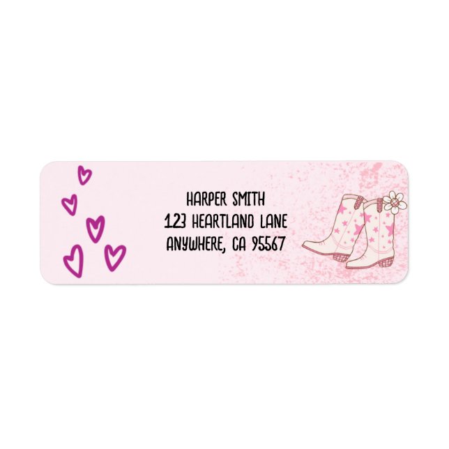 Disco Cowgirl Return Address Label (Front)