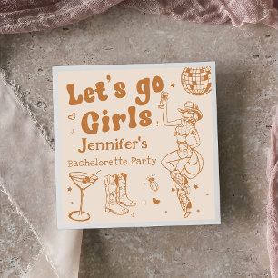 Disco Cowgirl Rodeo Bachelorette Party Napkins