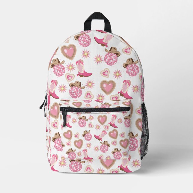 Disco Cowgirl Valentine Backpack (Front)