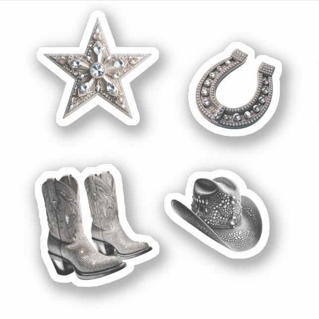 Disco Cowgirl Variety Sticker Pack (Front)