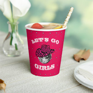 Disco Cowgirl  with stars pattern  Paper Cups