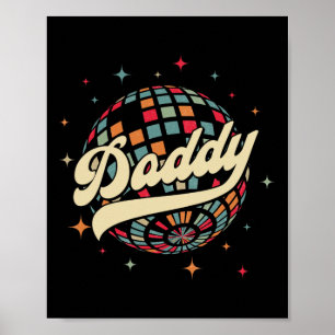 Disco Daddy 60s 70s Mens Party Costume Dad Fathers Poster