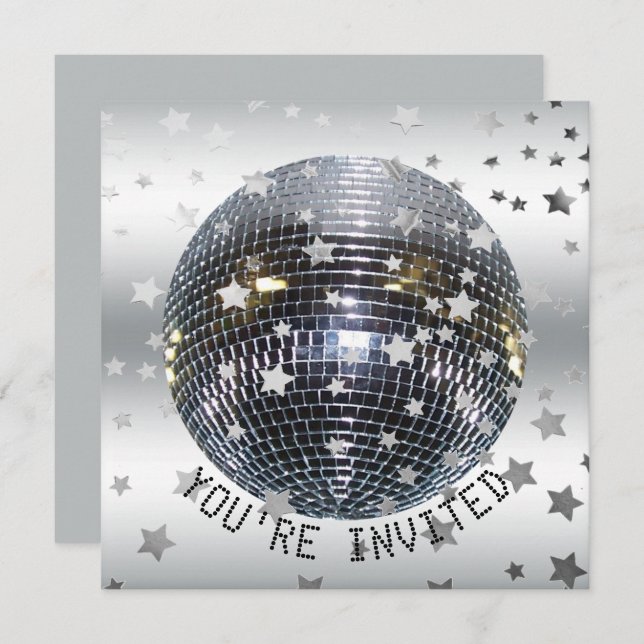 Disco Dance Birthday Party | Retro 70s Disco Party Invitation (Front/Back)