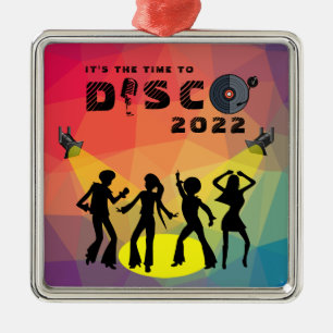 Disco dance floor retro multicolor celebration metal tree decoration