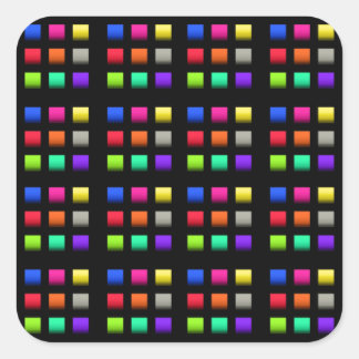 Disco Dance Floor Square Sticker