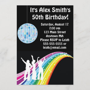 Disco Dance Kid Adult Birthday Invitation