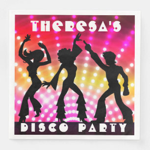 Disco Dance Party Dinner Napkin