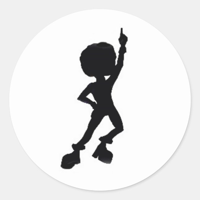 "Disco Dancer" Classic Round Sticker (Front)