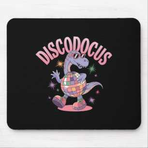 Disco Dancing Dinosaur Diplodocus Dino Funny 70s D Mouse Mat