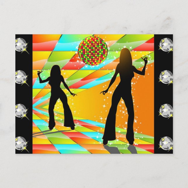 Disco Dancing Postcard (Front)
