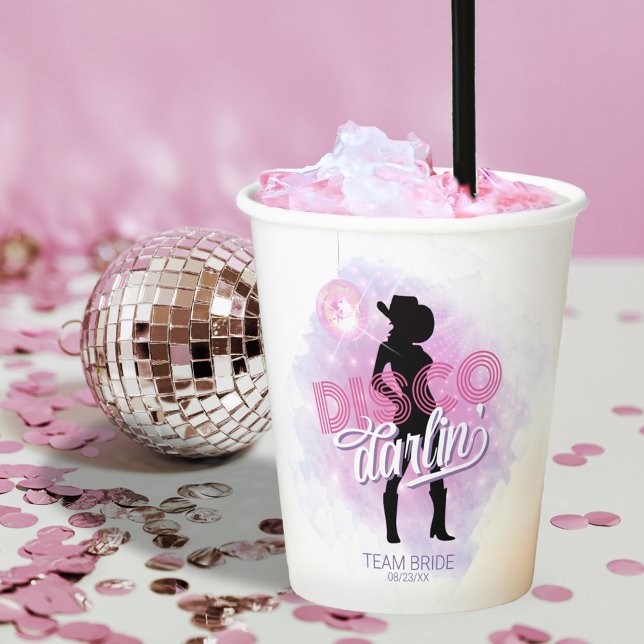 Disco Darlin' Bachelorette Team Bride ID928  Paper Cups (Creator Uploaded)